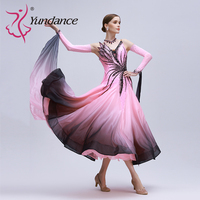 Yundance B-24097-1 personnalisé nouvelle robe de danse de salon Standard international haute qualité Ombre perle soie danse de salon à vendre