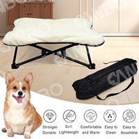 Lit surélevé pour chien CanboPet avec housse amovible et lavable, lit chaud et doux pour chien pour l'intérieur