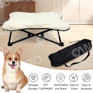 <span class=keywords><strong>Lit</strong></span> surélevé pour chien CanboPet avec housse amovible et lavable, <span class=keywords><strong>lit</strong></span> chaud et doux pour chien pour l'intérieur - Product Image 5