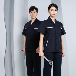 เครื่องแบบเครื่องแบบคนงานสำหรับผู้ชายผู้หญิงชุดเครื่องแบบโรงรถสำหรับใช้ในโกดังสินค้าแฟชั่นเพื่อความปลอดภัยทำจากผ้าฝ้าย100% - Product Image 3