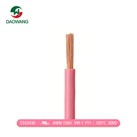 Cable UL1569 de PVC con conductor sólido resistente al fuego, calibre 30 AWG-2 AWG para 80/90/105C 300V CA, industrial, para construcción, estacionario