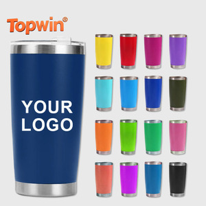 20oz White Colorful Camping Stainless Steel Vacuum Wine Drink Tea Coffee <b>Cups</b> <b>Insulated</b> Travel Coffee Mug Sublimation with Lid - Product Image 1