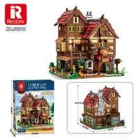 Reobrix 66018 Bistro Medieval, Set de Construcción Modular de 2868 Piezas con 9 Habitaciones, Bodega y Bar en el Balcón, para Adultos Mayores de 14 Años, Regalo DIY