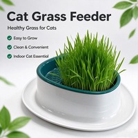 Bol de culture d'herbe pour chat d'intérieur, rond, en émail, pour herbes aromatiques, pour usage domestique