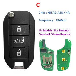プジョー208用CN009055キーリモート2008 508 308 C3 (2017-2022) Aes 4A 433MHZ (ロゴなし) - Product Image 4