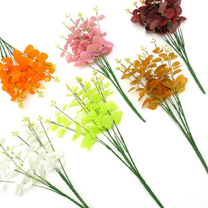 Fleurs artificielles en plastique Xinchengzhi, feuilles de monnaie, 10cm-30cm, décorations pour mariage et maison - Product Image 1