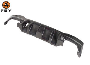 Высококачественный рассеиватель заднего бампера из натурального углеродного волокна для BMW 5 серии G30 2018 + со светодиодным рассеивателем - Product Image 4