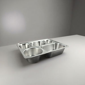 Vente en gros d'assiettes à dîner divisées en <span class=keywords><strong>acier</strong></span> inoxydable 304 au design moderne personnalisé avec couvercles en <span class=keywords><strong>acier</strong></span> inoxydable plateau alimentaire rectangulaire à quantité minimale de commande bas - Product Image 6