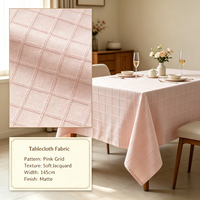 Tissu Jacquard Tissé 100% Polyester Écologique Anti-Plis Largeur 98 Pouces, Direct Usine, pour Nappe de Restaurant et Tapisserie d'Ameublement Domestique