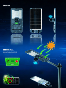 Luz Solar de Jardim Personalizada de 300W 500W com Câmeras IP PTZ 4K 8MP e Sensor WiFi 4G - Product Image 3