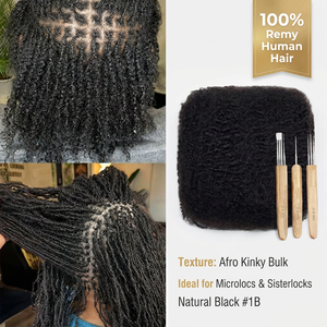 Extensions de tresses en vrac Afro <span class=keywords><strong>Kinky</strong></span> pré-étirées, 100 % cheveux indiens naturels noirs vierges Remy, qualité 8A-12A, vente en gros - Product Image 2