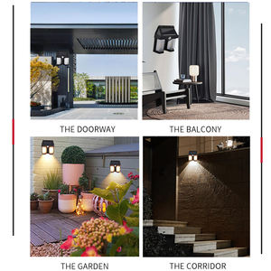 Bewegungssensor mit doppelkopf im freien solar-wolframdraht-glühbirne dimmbar wandlicht für garten veranda - Product Image 5