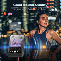 Lecteur de musique MP3 avec écran couleur de 2,4 pouces, radio FM, enregistreur vocal, lecteur audio portable extensible de 128 Go, prise en charge du format FLAC pour 5.3