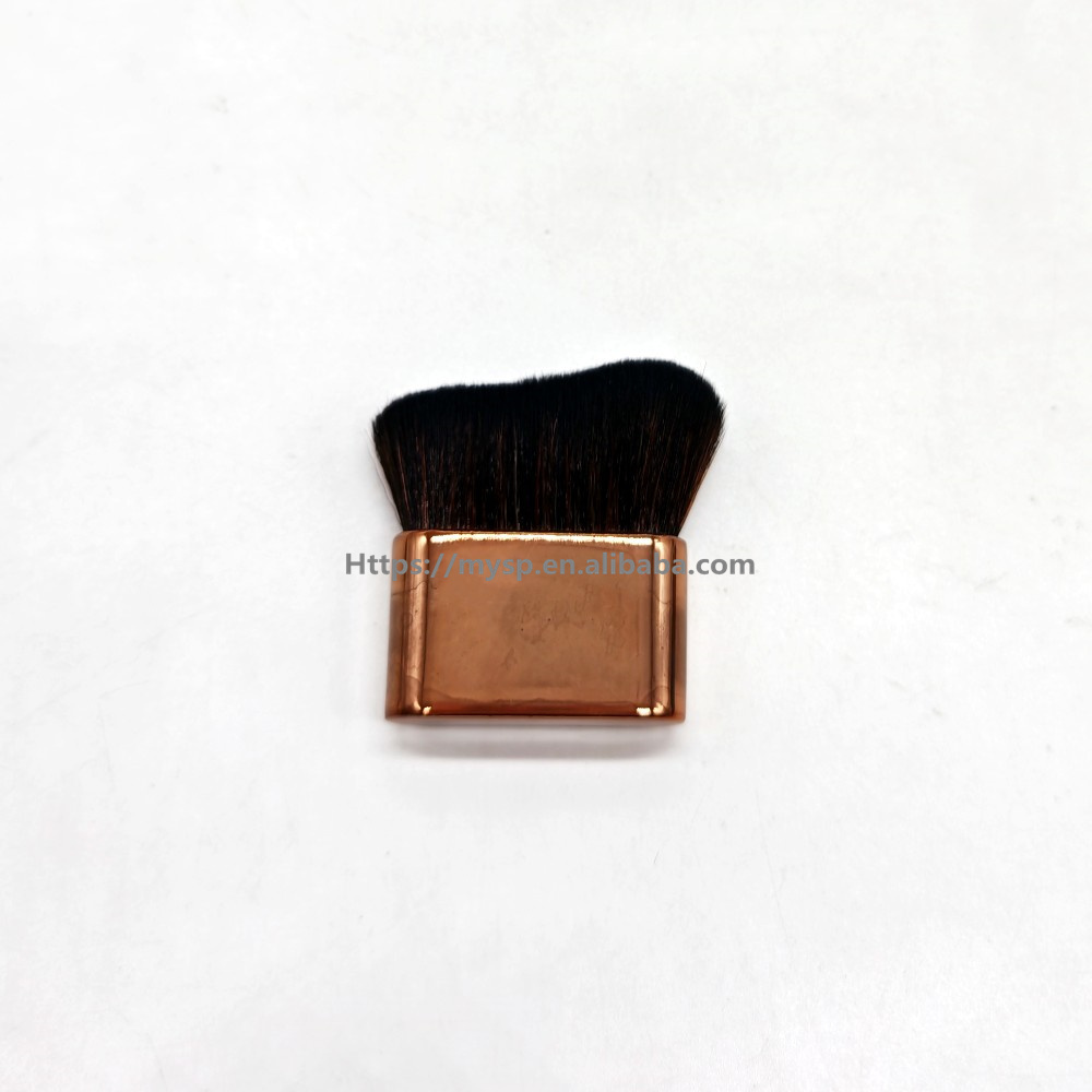 Rose gold handle drak brown hair