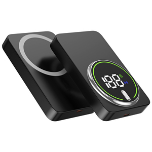 OEM ODM <span class=keywords><strong>Batterie</strong></span> <span class=keywords><strong>externe</strong></span> magnétique sans fil personnalisée Pack de <span class=keywords><strong>batterie</strong></span> <span class=keywords><strong>externe</strong></span> portable 10000mAh Magsaferred Power Bank avec affichage LED - Product Image 2