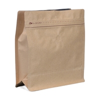 Sachet alimentaire personnalisé à fond plat, vierge à imprimer, petit format pour haricots et noix, pochette alimentaire autoportante avec fermeture éclair et valve pour café