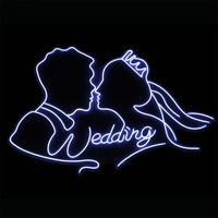 Enseigne néon 3D LED personnalisée et colorée pour mariage, design gratuit, faite à la main, en acrylique et néon flexible, DC-12V