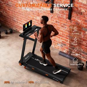Ciapo 10400 Folding Smart Machine Fitness Equipment LCD Screen Heart Rate Steel Black Handheld - Product Image 1