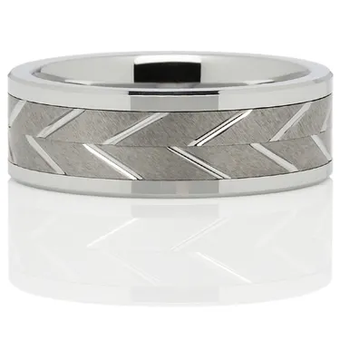 Grosir Pabrik cincin Tungsten karbida beralur hadiah terbaik untuk pria perhiasan pita pernikahan