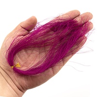 100 Stück Bündel String Jig Hook Lure Herstellung von Angel material Holo graphisches Kristall blitz fischen Fliegen binde material