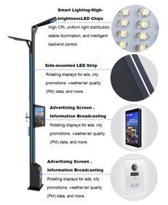 Farola Inteligente con Cámara CCTV para Exteriores, Poste Multifuncional con WiFi y Estación Meteorológica para Ciudades Inteligentes - Product Image 4