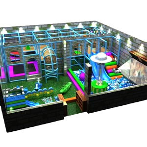 สนามเด็กเล่นในร่มสำหรับเด็กลายปราสาทซนสำหรับเด็ก - Product Image 1