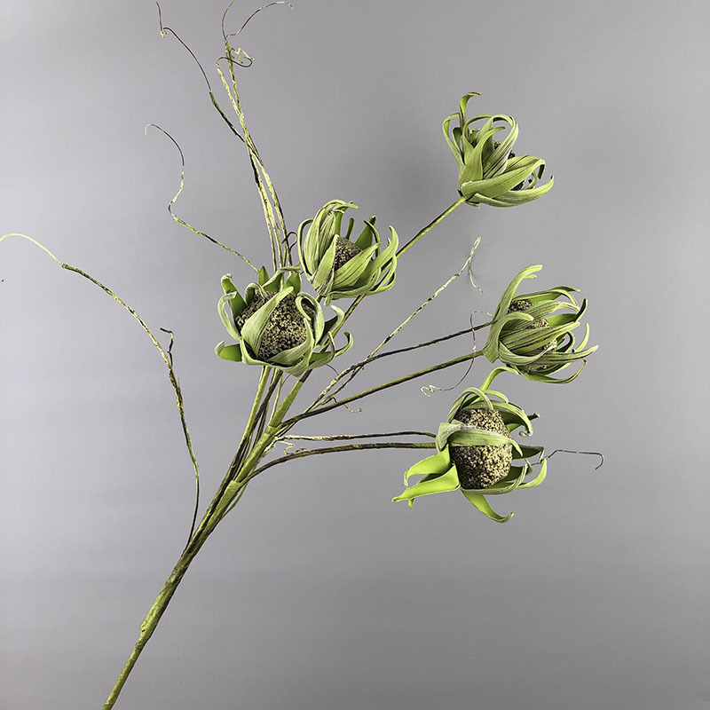 2- 5 heads sunflower-green