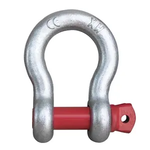 Bow shape 8.5Ton electroplating galvanized process of high strength alloy steelBolt type bow shackle