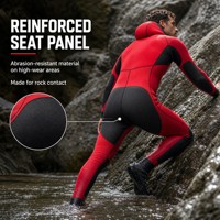 Combinaison de plongée en néoprène écologique à capuche pour homme avec fermeture éclair sur le devant 5,0 mm Premium pour le canyoning et les sports nautiques