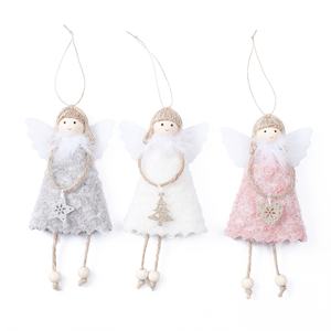 Nuevo adorno de niña de Ángel de Navidad pequeño colgante decoración de árbol de Navidad colgante de fábrica al por mayor - Product Image 5