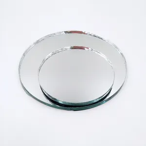 2mm diameter 54mm 56mm clean edge round silver mirror glass for compact powder case
