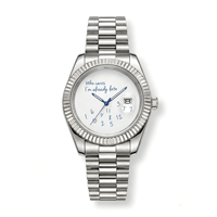 Montre à quartz pour homme, boîtier en alliage, bracelet en acier inoxydable bicolore, cadran en verre minéral, résistance à l'eau 30M, 39 mm, fermoir papillon, loisirs
