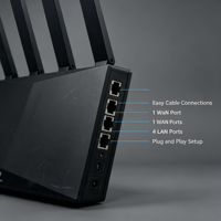 Router China Mobile OpenWRT RAX3000Me, Router WiFi 6 AX3000 de Doble Banda, Router Inalámbrico Gigabit, Router WiFi de 4 Antenas