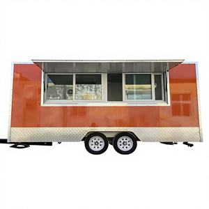 Carrito de Comida Cuadrado de Acero Inoxidable SANSHELL <span class=keywords><strong>FR500</strong></span> de Alta Calidad, Cocina Móvil China para Pizza Rápida sobre Ruedas, Certificado CE, Fácil de Limpiar - Product Image 3