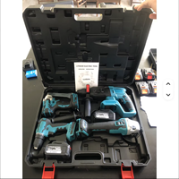 Kit de perceuse sans fil 21V 5 pièces Power avec étui rigide en alliage d'aluminium, porte-embouts, batterie au lithium - Garantie 1 an, support OEM, DIY