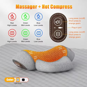 Almohada de Masaje Cervical con Vibración y Calor, Masajeador Eléctrico para Espalda, Tracción Cervical, Relajación, Espuma Viscoelástica, Soporte para la Columna Vertebral - Product Image 6