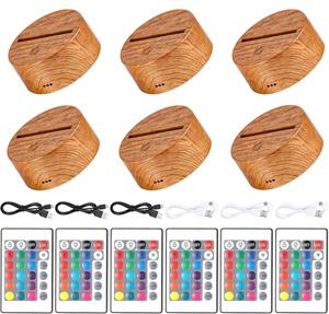 ฐานไฟกลางคืน 16 สี พร้อมไฟ 3 มิติ แบบภาพลวงตา  พร้อมรีโมทและระบบสัมผัส สำหรับแผ่นไฟอะคริลิค LED ตกแต่งลายอนิเมะ - Product Image 1