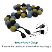 Collier sensoriel unisexe en silicone pour enfants Anneau de dentition pour bébé Anneau de dentition arc-en-ciel Style drôle Chaîne à mâcher perlée Jouet souple Anxiété