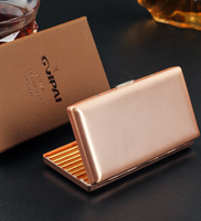 CANNA Étui à cigarettes en métal moderne personnalisé avec logo, étui à tabac portable mince, anti-pression, anti-humidité, 20 accessoires