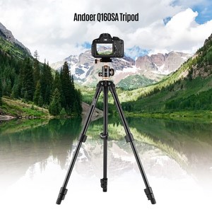 Andoer Q160SA kamera tripodu panoramik Ball Head kabarcık seviyesi ayarlanabilir yükseklik taşınabilir seyahat <span class=keywords><strong>Tripod</strong></span> ile komple tripodlar - Product Image 3
