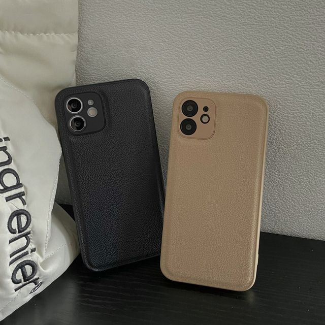 Tschick Leather PU Soft Phone case Suitable for iPhone 16 15 14 13 12 11 Pro Max XR 7 8 Plus Luxury Flat