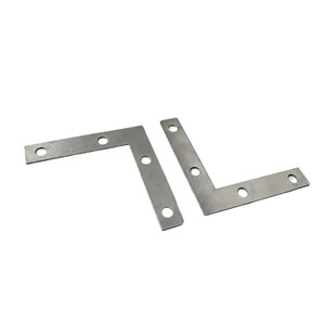 L-Shaped Metal Corner Bracket <b>Silver</b> Right Angle Bracket Four-Hole Fixing Connector For Frame Assembly - Product Image 4