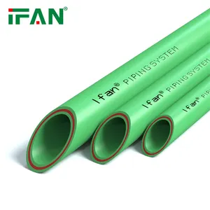 Tubo PPR Composto de Fibra de Vidro PPR Padrão Verde Alemanha Fábrica de Tubos de Construção de plástico IFAN