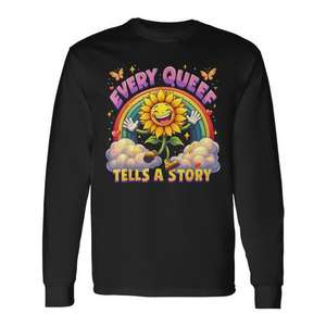 T-shirt à manches longues avec motif humoristique pour adulte, Every Queef Tells A Story - Product Image 1