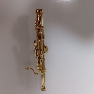 Offre Spéciale conception d'instrument à vent <span class=keywords><strong>Basson</strong></span> aimant de réfrigérateur en métal doré pour la décoration de réfrigérateur - Product Image 3