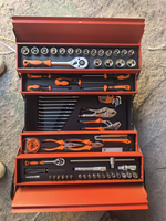 Boîte à outils en acier à tiroirs multiples de type cantilever, ensemble complet d'outils de réparation manuels pour la réparation automobile et l'usage domestique