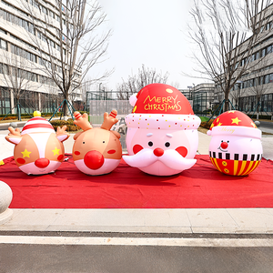 Bola Inflable de Navidad con Diseño de Muñeco de Nieve Oxford, Bola Inflable Mate, Globo Inflable de PVC, Artículos de Decoración Navideña - Product Image 6