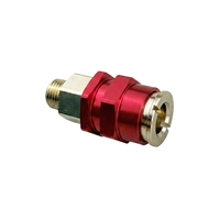 Kit de raccords rapides en nitrile anodisé rouge 1/4 pouce NPT, marque OEM, garantie 1 an, 0,1 kg, pour l'entretien automobile
