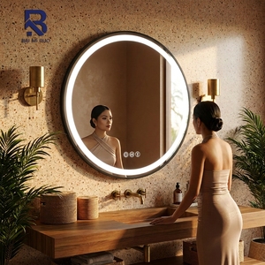 <span class=keywords><strong>Miroir</strong></span> <span class=keywords><strong>de</strong></span> <span class=keywords><strong>salle</strong></span> <span class=keywords><strong>de</strong></span> <span class=keywords><strong>bain</strong></span> LED rond intelligent pour le marché d'Asie du Sud-Est, <span class=keywords><strong>miroir</strong></span> rétroéclairé anti-buée avec détection <span class=keywords><strong>de</strong></span> main sans contact pour projets hôteliers - Product Image 3
