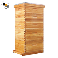 Kit de ruche à abeilles Honey Beekeeper à 5 étages, revêtement en cire d'abeille, 10 cadres, kit de ruche Langstroth